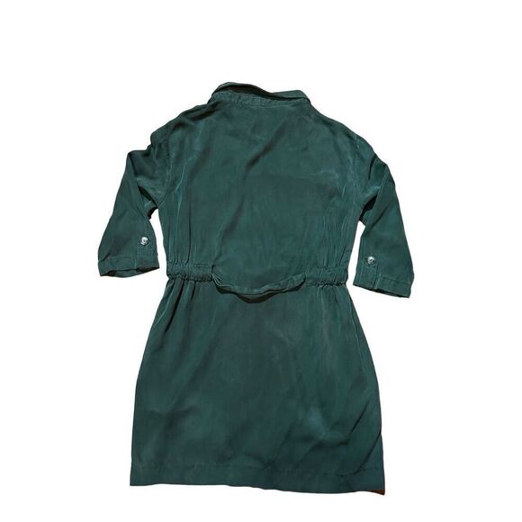 NWT Zara Army Green Women's Lyocell Shirt Dress Sz M - Picture 4 of 12